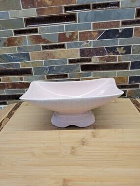 Vintage McCoy Pottery Planter 924 Pink White Mottled Mid Century Modern Dish